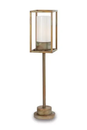 Lampione Cubic³ 3370 ottone anticato/opale Soddisfatti O Rimborsati