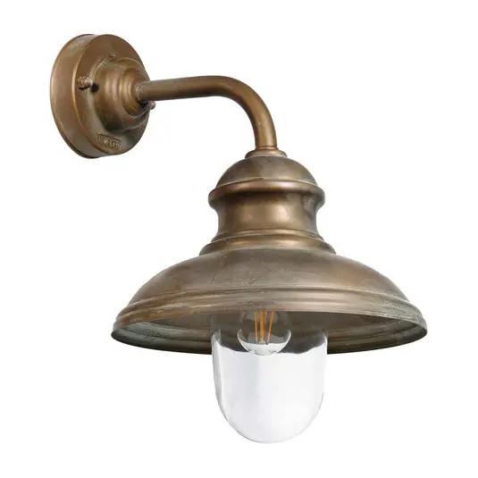 Applique da esterni Mill 1595 ottone/trasparente Esclusivo
