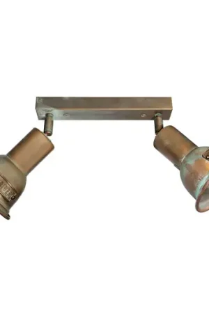 Nuova Collezione Plafoniera Azali 1548.E27, 2 luci, ottone anticato