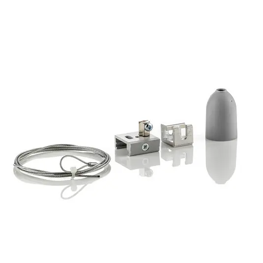 Set sospensione binario trifase Noa, 150cm grigio Miglior Prezzo