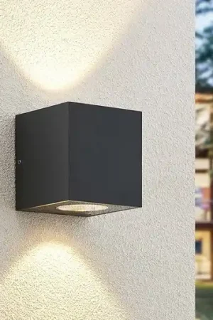 Arcchio Applique da esterno LED Tassnim, a 2 luci, antracite, IP65 Esclusivo