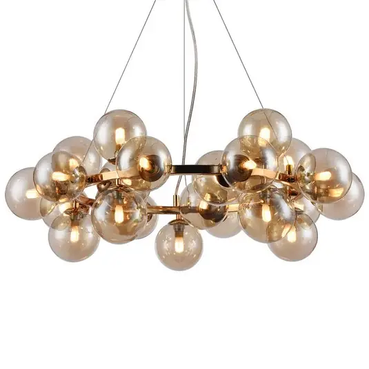 Lampada a sospensione Dallas rotonda, oro Prezzo Di Fabbrica