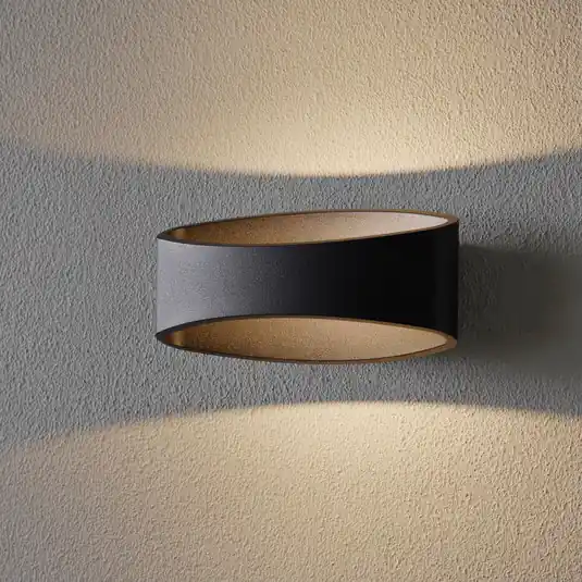 Applique LED Trame, forma ovale, nero Ordina Subito