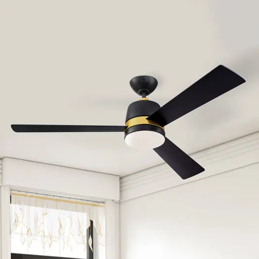 Offerta Ventilatore da soffitto Westinghouse con luce Tristan nero/legno