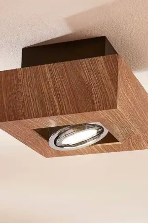 Arcchio faretto Vince, 14 x 14 cm, color legno, metallo, GU10 Super Prezzo