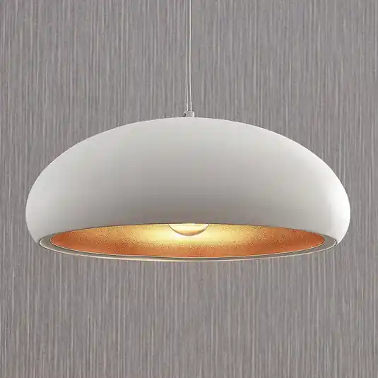 Lindby lampada a sospensione Gerwina, bianco/oro, metallo, 40 cm, E27 Direttamente Dal Produttore