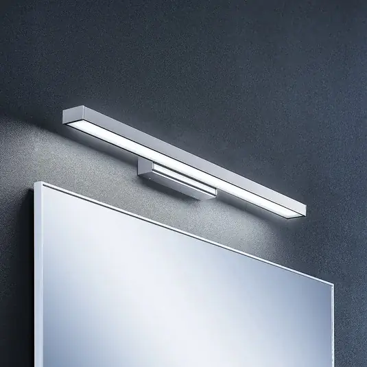 Luce per specchio a LED Lindby Alenia, 60 cm, cromo, alluminio, IP44 Soddisfatti O Rimborsati