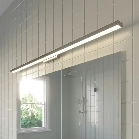 Nuova Collezione Lindby Luce da specchio per il bagno Alenia a LED, 120 cm, cromo