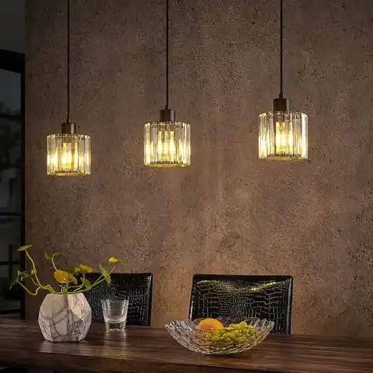 Lindby lampada a sospensione Vella, trasparente, vetro, 83 cm, a 3 luci Direttamente Dal Produttore