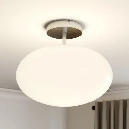 Plafoniera Lindby Sonika, Ø 40 cm, colore nichel, vetro, E27 Super Prezzo