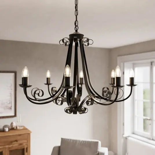 Direttamente Dal Produttore Lindby Scaleria lampadario, 8 luci, marrone