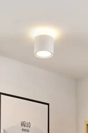 Arcchio plafoniera Walisa, Ø 10 cm, bianco, diffusore, GU10 Prezzo Conveniente
