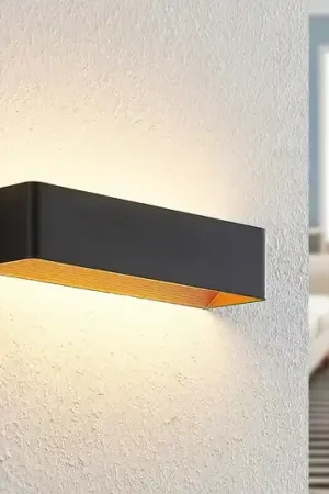 Arcchio Applique a LED Karam, 37 cm, nero, metallo, up/down Spedizione Espresso