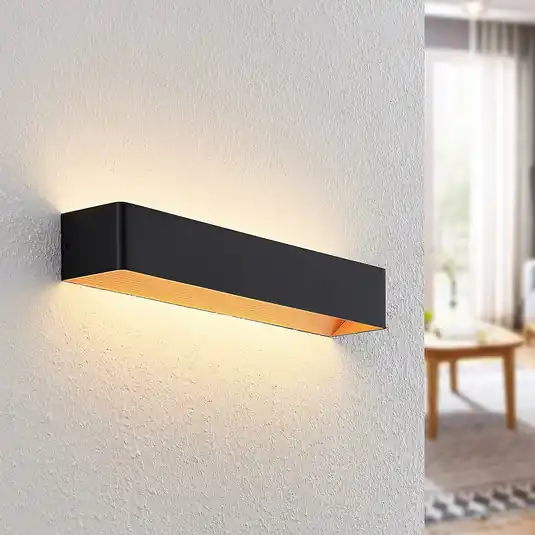 Promozione Esclusiva Arcchio Applique a LED Karam, 53 cm, nero, metallo, up/down