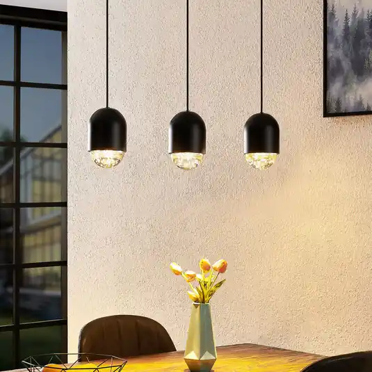 Promozione Lucande Amielle lampada a sospensione 3 luci, nero