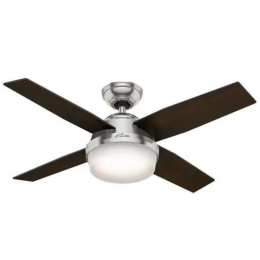 Ventilatore Hunter con luce Dante, nero/marrone, silenzioso, E27 Prezzo Conveniente