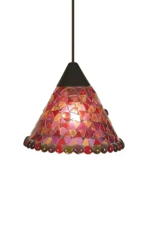 Lampada sospensione Enya Ø 19 cm rosso Saldi