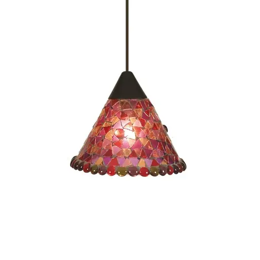 Lampada sospensione Enya Ø 19 cm rosso Saldi