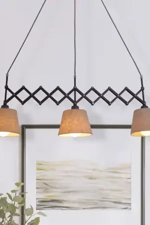 Promo Stagionale Lampada sospensione tessuto Adrienne 3 luci