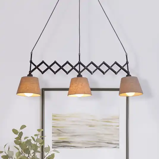 Promo Stagionale Lampada sospensione tessuto Adrienne 3 luci