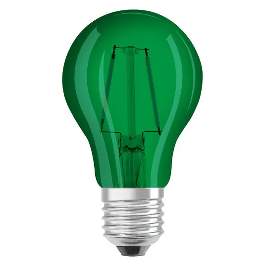 OSRAM LED E27 Star Décor Cla A 2,5W, verde Esclusivo