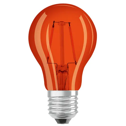 OSRAM LED E27 Star Décor Cla A 2,5W, arancio Reso Gratuito