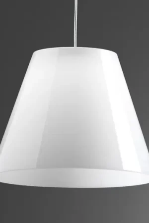 Consegna Rapida Dina - lampada LED a sospensione, paralume bianco