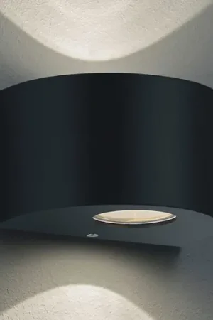 Applique da esterni LED Rosario tonda, nero Prezzo Ridotto