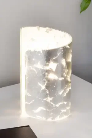 Lampada da tavolo Papiro, argento Offerta