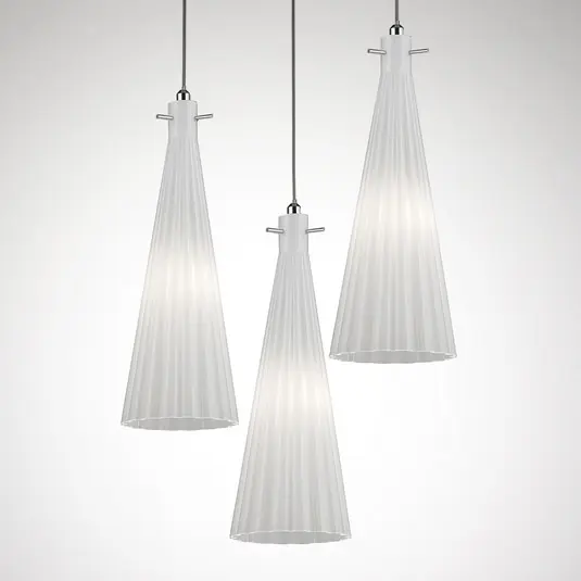 Lampada sospensione Costa Rica, 3 luci, bianco Novità