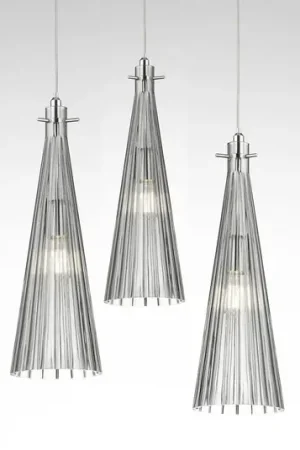 Lampada sospensione Costa Rica 3 luci, trasparente Saldi