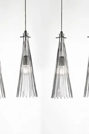 Lampada sospensione Costa Rica 4 luci, trasparente Subito Disponibile