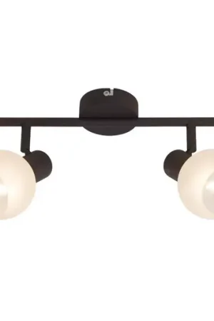 Plafoniera Gabon marrone e bianco, a 2 luci Offerta Del Giorno