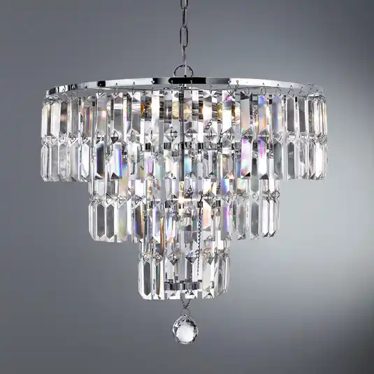 Lampadario Empire con prismi di cristallo Reso Gratuito