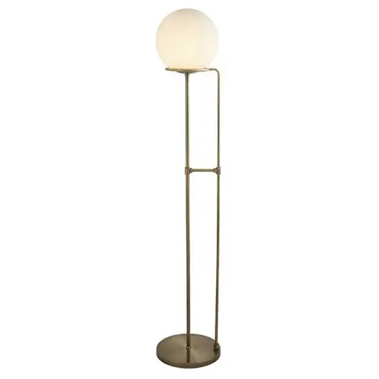 Lampada da terra Sphere ottone con sfera di vetro Reso Gratuito