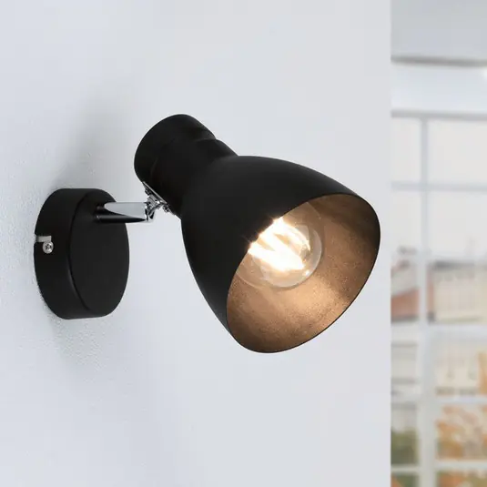 Consegna Rapida Paulmann Davy applique, nero, 1 luce