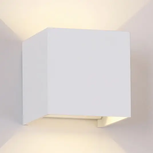 Applique da esterni LED Davos angolare, on/off, bianco Di Tendenza