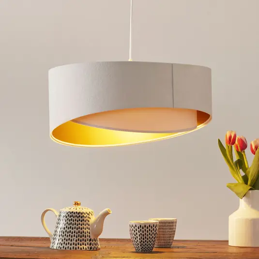 Lampada a sospensione bicolore Chloe in look stratificato Super Prezzo