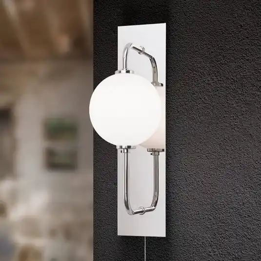 Applique LED Pipes in nichel lucido Sconto
