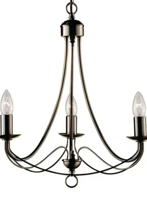 Esclusivo Elegante lampadario MAYPOLE, a 3 luci