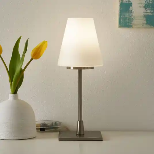 Lampada da tavolo Lucy Big funzione touch, bianca Non Perdere