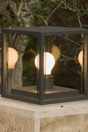 Lampioncino cubico Nala in grigio scuro Scelto Dai Clienti