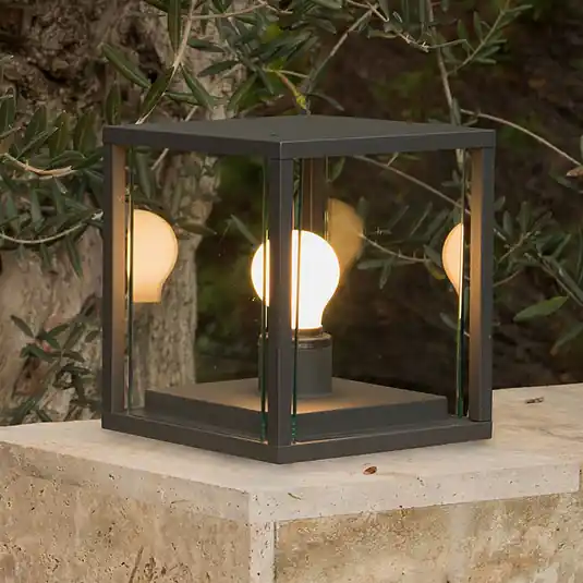 Lampioncino cubico Nala in grigio scuro Scelto Dai Clienti