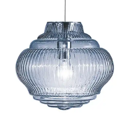 Popolare Lampada a sospensione Bonnie 130 cm blu chiaro