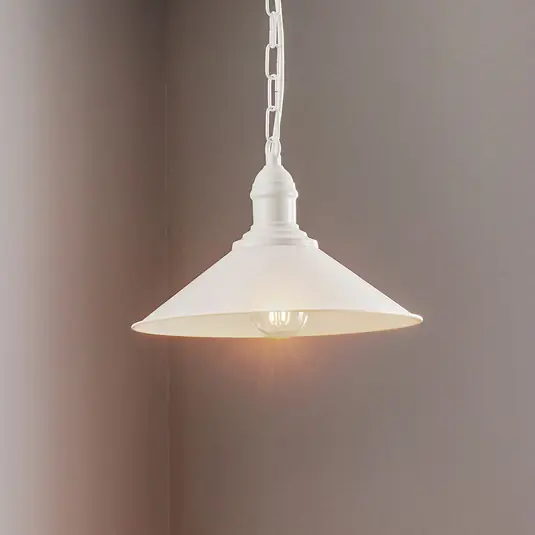 Lampada a sospensione Elmo, 1 luce, bianco Ultime Pezzi