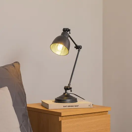 Quantità Limitata Lampada da tavolo Emoti, antracite, altezza 45 cm, regolabile
