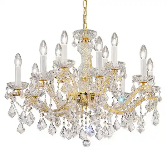 Più Venduto KOLARZ Maria Louise lampadario, oro 24 kt, 12 luci