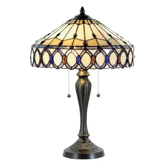 Spedizione Espresso Lampada da tavolo Fiera stile tiffany