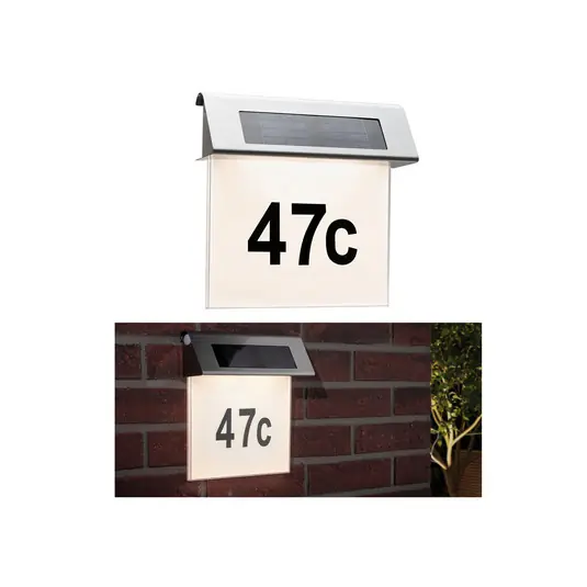 Paulmann Solar numero civico con luce LED, IP44 Promozione Esclusiva