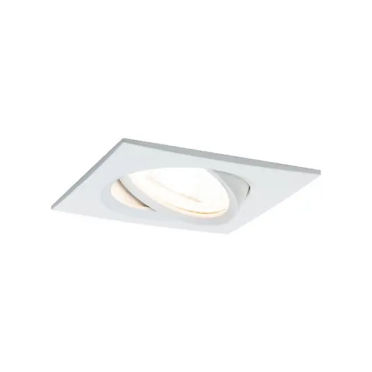 Professionale Faretto LED Paulmann Nova Coin, angolare, dimmerabile, bianco opaco, 2.700 K